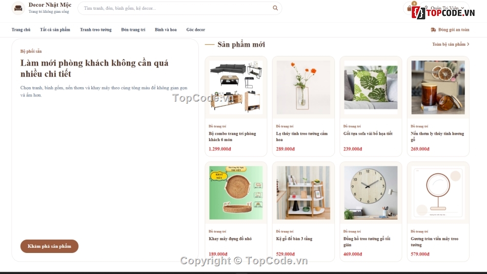 Web trang trí,bán đồ trang trí,trang trí
